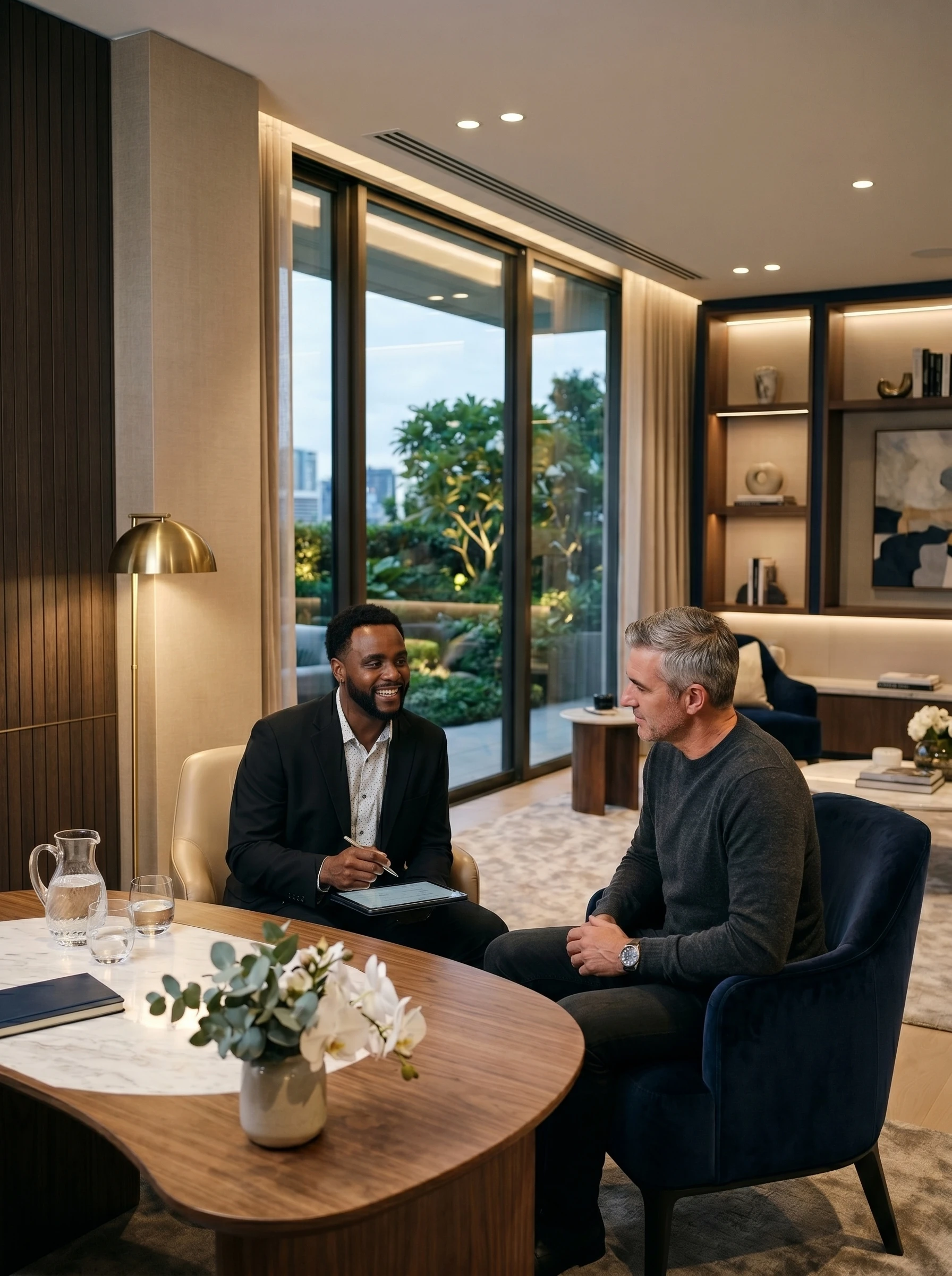 Luis in a consultation environment — professional, warm, and attentive